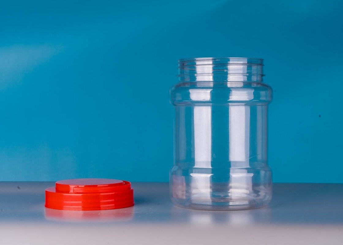 1500Ml Empty Plastic Juice Bottles with Lids Cylinder Drink