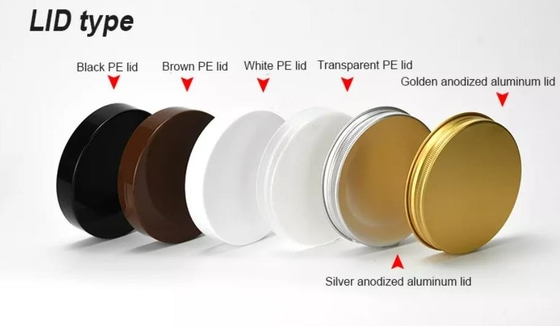 Cosmetic Transparent PET Plastic 300g Cream Jar With Black Lid