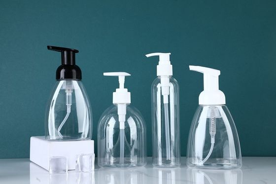 Transparent shampoo bottle，hand wash bottle ,empty plastic spray bottle with pump , with different shape