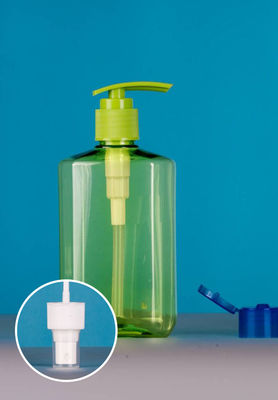 270ML Green Shampoo Conditioner & Body Wash Dispenser Clear Plastic Refillable Bottle with Flip Top Cap