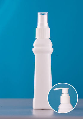 130 ML White Plastic Empty Bottles with pump cap - Refillable Containers, Toiletry Bottles, Cosmetic Bottles