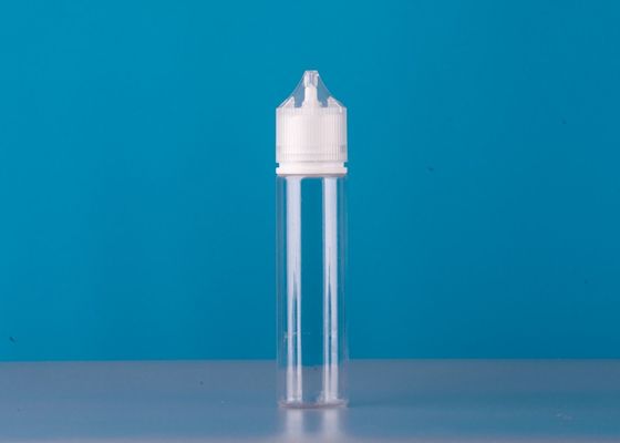 60ml clear PET plastic e liquid bottle with clear cap
