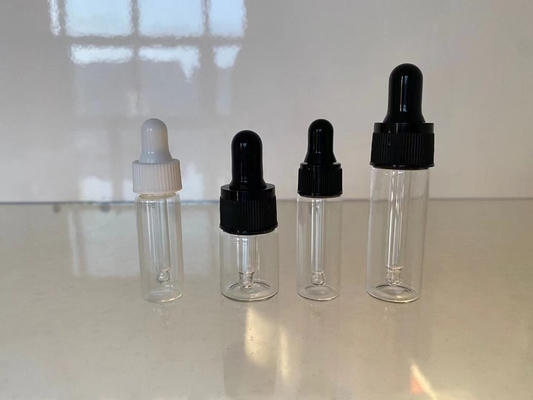 Cosmetic Glass 5ml Essential Oil Bottles Amber Clear