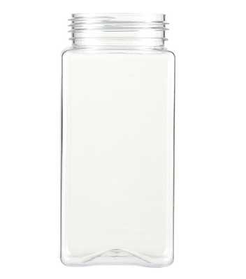 Custom Square Pet Plastic Drinking Bottles With Aluminum Cap