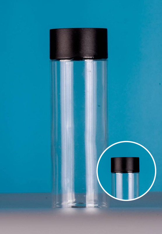 360Ml Empty Plastic Juice Bottles with Lids Cylinder Drink Containers