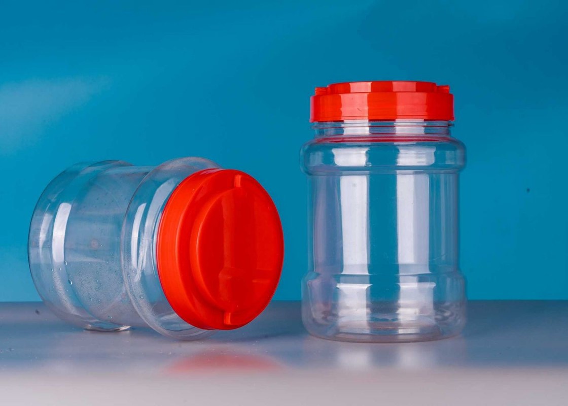 1500Ml Empty Plastic Juice Bottles with Lids Cylinder Drink