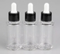 Clear Cosmetic 30ml Plastic Dropper Bottles For Hair Lash Facial Serum