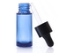 Blue Essence Oil 15ml Plastic Dropper Bottles With Black Glue Head