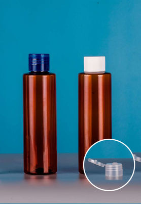 160Ml Empty Plastic Bottles With Flip Top Cap, Amber Containers, Refillable Cosmetic Bottles for Toner, Lotion