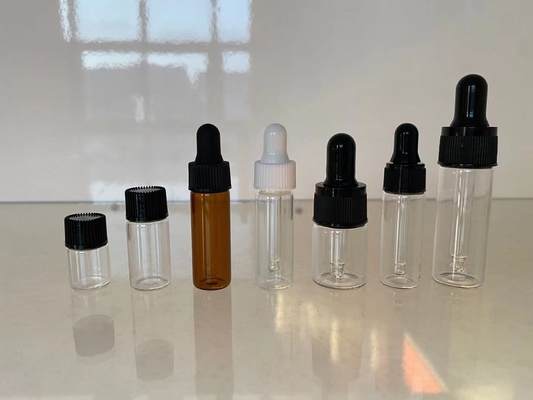 Essential Oils 5ml Amber Glass Dropper Bottles With ChildProof Cap