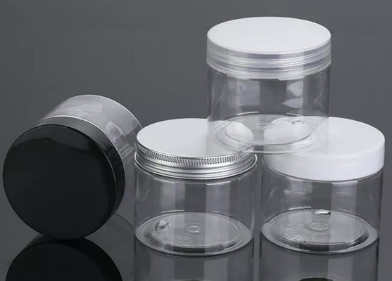 250ml 500ml Clear Amber Black Pet Plastic Cream Jar With Plastic Lid