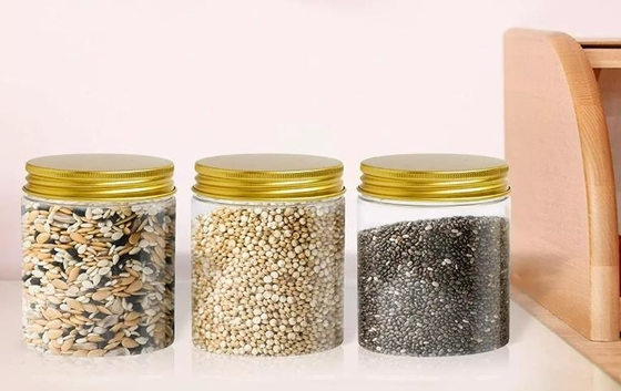 White Black Amber Wide Mouth Plastic Jar With Aluminum Lid 60ml 100ml 200ml
