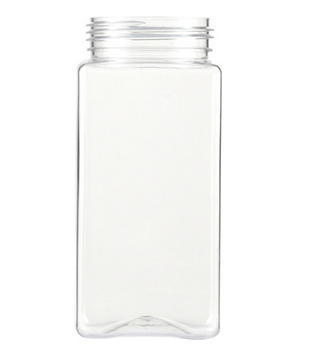 Custom Square Pet Plastic Drinking Bottles With Aluminum Cap